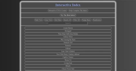 nsfw cyoa|Interactive Index: A List of CYOA Links